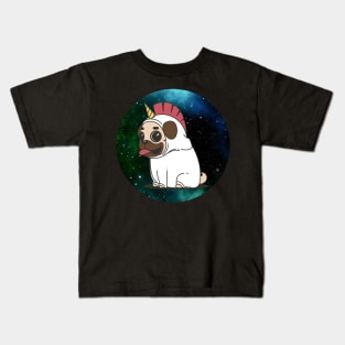 The Space-Pug in the Universe Kids T-Shirt